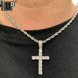 Hip Hop CZ Cross Iced Out Bling Necklace Pendant Men CharmJewelry