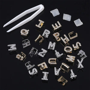 Hip Hop Single Letter Teeth Grillz for Unisex Canine 1PCs