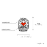 Hip Hop Single Teeth Grillz Pave Cubic Zirconia Drip Heart Dental Grillz