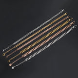 Hip Hop Stainless Steel Anklet Cuban Link Chain Women Gift