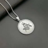 Hip Hop Masonic Symbol Necklace Stainless Steel Pendant Men/Women