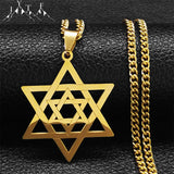 Hip Hop Star Of David Shield Hexagram Pendant Necklace for Men