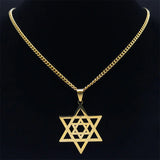 Hip Hop Star Of David Shield Hexagram Pendant Necklace for Men