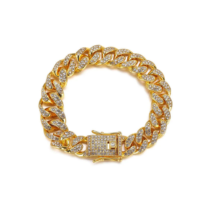 Hip Hop Cuban Chain with CZ Inlay Men's Necklace