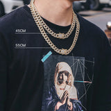 Hip Hop Cuban Chain with CZ Inlay Men's Necklace