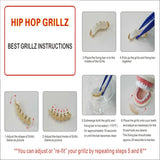 Hip Hop Teeth Grillz Set Top Bottom Silver Tooth Caps Dental Jewelry