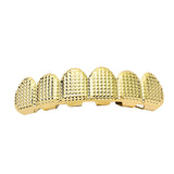 Hip Hop Teeth Grillz Set Top Bottom Silver Tooth Caps Dental Jewelry