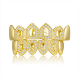 Hip Hop Iced Out Bling Grillz Set CZ Micro Pave Top