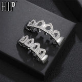 Hip Hop Iced Out Bling Grillz Set CZ Micro Pave Top