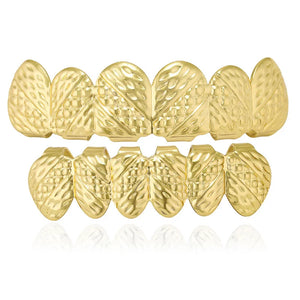 Hip Hop Teeth Grillz Cross Texture Grills Dental Mouth Punk Tooth Caps