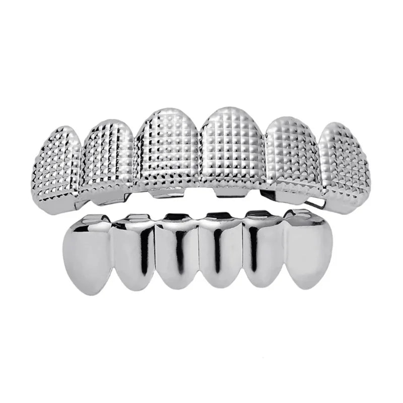 Hip Hop Teeth Grillz Top Bottom Grills Dental Mouth Punk Tooth Caps Cosplay