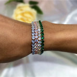 Hip Hop Tennis Bracelet Men CZ 4mm Iced Out Streetwear Jewelry