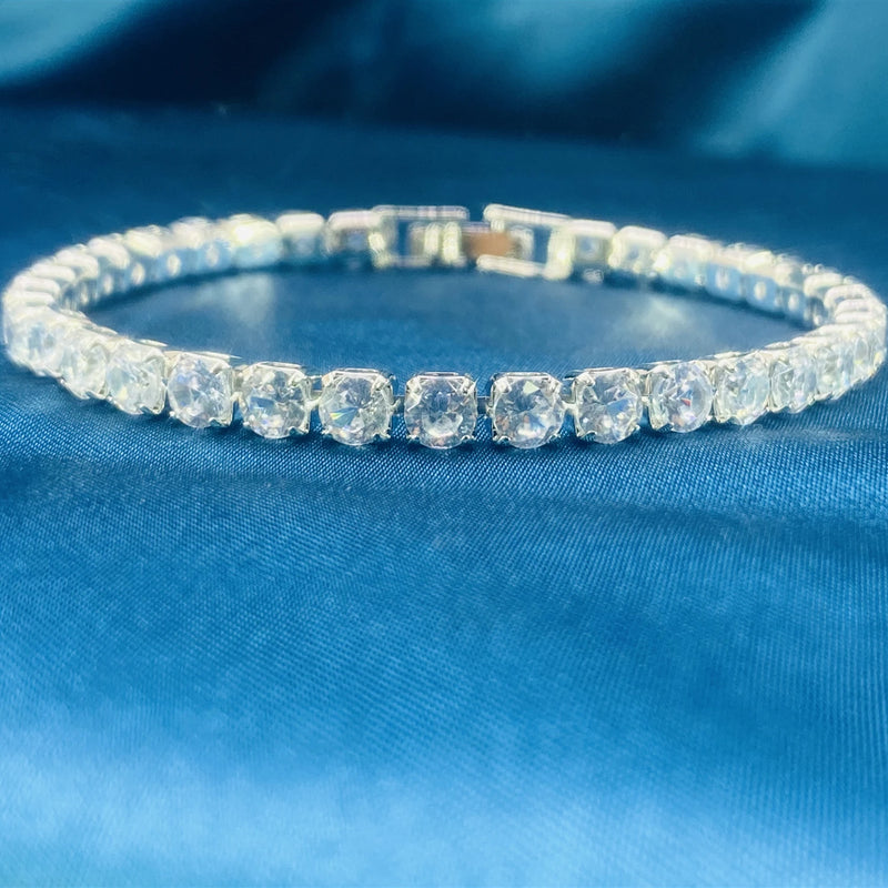 Hip Hop Tennis Bracelet Men CZ 4mm Iced Out Streetwear Jewelry