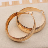 Hip Hop Plated Copper Round Hoop Earrings For Women Girls Jewelry
