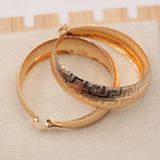 Hip Hop Plated Copper Round Hoop Earrings For Women Girls Jewelry