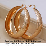 Hip Hop Plated Copper Round Hoop Earrings For Women Girls Jewelry
