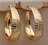 Hip Hop Plated Copper Round Hoop Earrings For Women Girls Jewelry