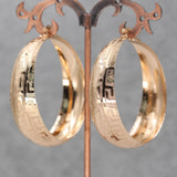 Hip Hop Plated Copper Round Hoop Earrings For Women Girls Jewelry