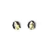 Hip Hop Vintage S925 Silver Pray Hand Stud Earring Aged Finish Sterling Silver