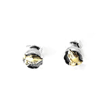 Hip Hop Vintage S925 Silver Pray Hand Stud Earring Aged Finish Sterling Silver