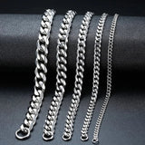 Men's Stainless Steel Cuban Link Necklace Hip Hop Choker 3/5/7/9MM