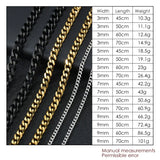 Men's Stainless Steel Cuban Link Necklace Hip Hop Choker 3/5/7/9MM