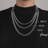 Men's Stainless Steel Cuban Link Necklace Hip Hop Choker 3/5/7/9MM