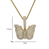 Hip Hop Zircon Pendant Brass CZ Necklace CN413