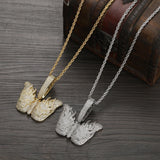 Hip Hop Zircon Pendant Brass CZ Necklace CN413