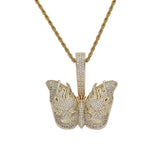 Hip Hop Zircon Pendant Brass CZ Necklace CN413