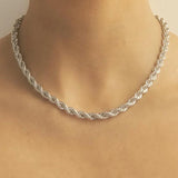 Hip Hop Twisted Chain Chunky Bracelet Stainless Steel Punk Gothic Snake Bangle
