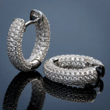 Hip Hop Round pave Simulated Diamond Wedding Earrings