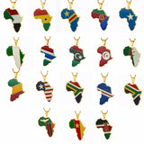 Hip-hop Africa Map Pendant Necklace Jewelry