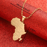 Hip-hop Africa Map Pendant Necklace Jewelry