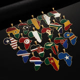 Hip-hop Africa Map Pendant Necklace Jewelry