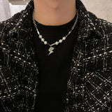 Hip-hop Lightning Shape Pendant Necklace for Men