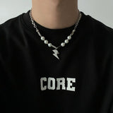 Hip-hop Lightning Shape Pendant Necklace for Men