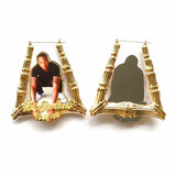 Custom Hip-hop Trapezium Acrylic Earrings