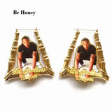 Custom Hip-hop Trapezium Acrylic Earrings