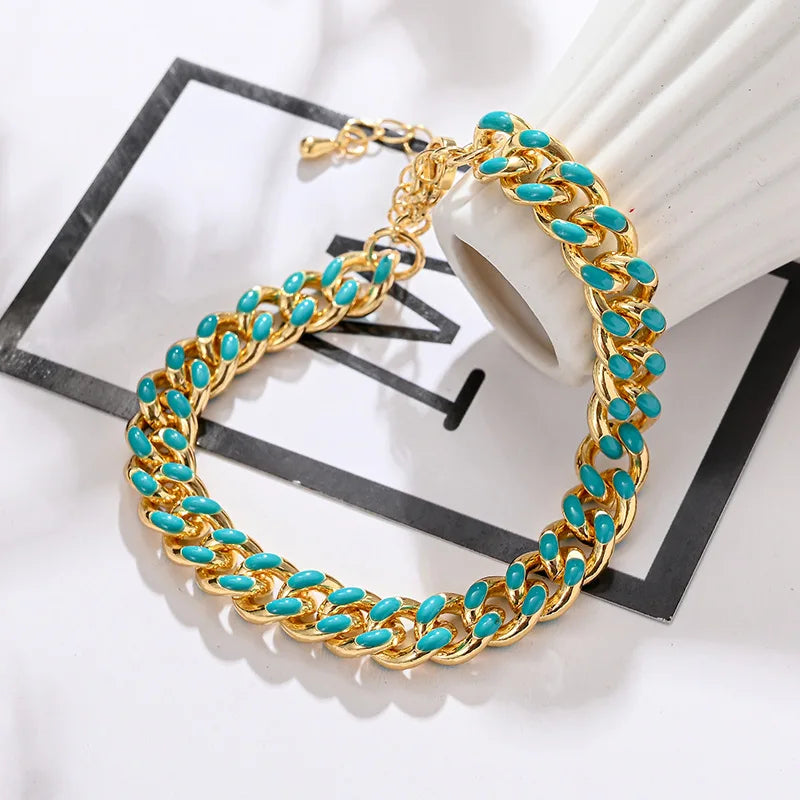 Hip-hop Stainless Steel Cuban Chain Bracelet