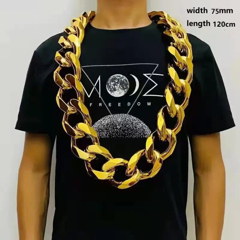 Hip-hop Exaggerated Plastic Necklace Props Big Chain Local Tyrants