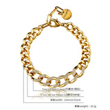 Hip-hop Zircon Bracelets 14K Plated Rapper Souvenir Couple Cuban Chain