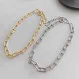 Hip-hop Metal Chain Cuban Necklace for Woman Man