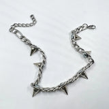Hip-Hop Metal Rivet Pendant Necklace Punk Rock Gothic Charm 90s Jewelry