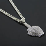 Hip-hop Middle Finger Pendant Necklace Men's Alloy Jewelry