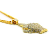 Hip-hop Middle Finger Pendant Necklace Men's Alloy Jewelry