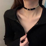 Hip-hop Punk T Bar Pendant Necklace for Women