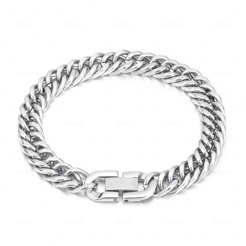 Hip-hop Style Titanium Link Chain Bracelet for Men