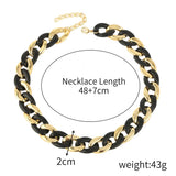 Hip-hop Style Retro Resin Acrylic Necklace Sweater Chain Gothic