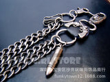 Hip Hop Punk Skull Metal Pants Chain Wallet Key Chain DR02